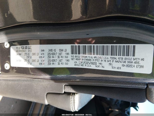Aukcja sprzedaży 2015 Jeep Cherokee Latitude, vin: 1C4PJMCS2FW768293, numer aukcji: 45437130