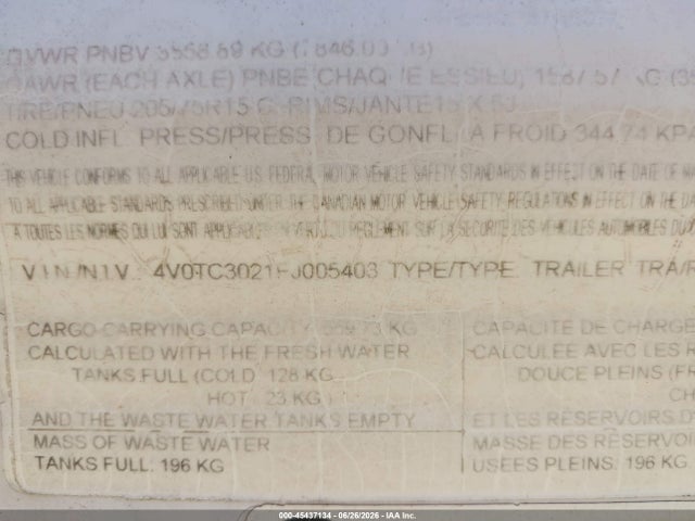 Crossroads 30' Bumper Pull 2015 4V0TC3021FJ005403 Image 9