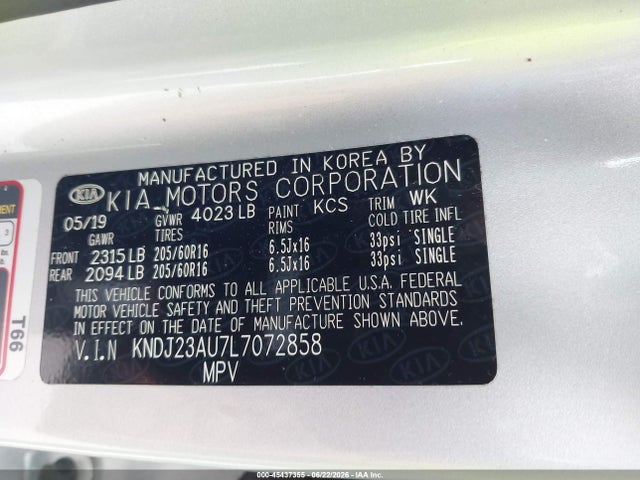 KIA SOUL LX 2020 KNDJ23AU7L7072858 Image 9