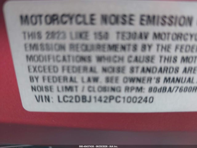Kymco Usa Inc Like 150 2023 LC2DBJ142PC100240 Image 10