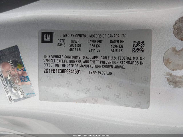 Chevrolet Camaro 2ls 2015 2G1FB1E30F9241691 Image 9