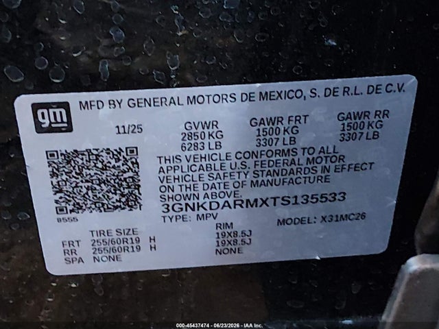 3GNKDARMXTS135533 Chevrolet Blazer Ev Lt Fwd