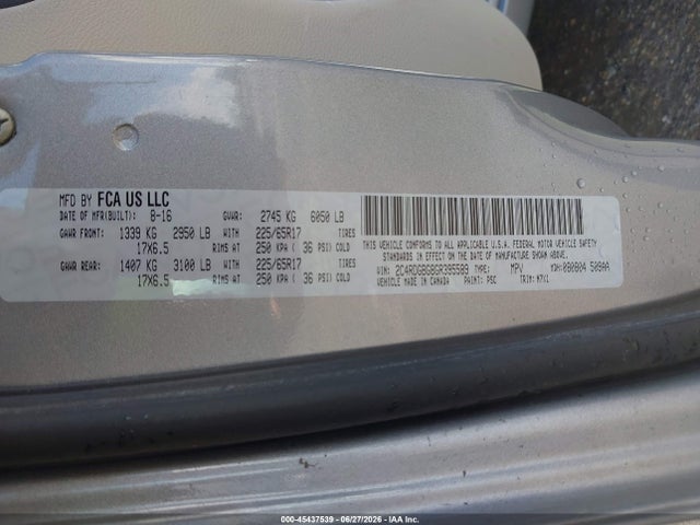 Dodge Grand Caravan Se Plus 2016 2C4RDGBG8GR395589 Image 9
