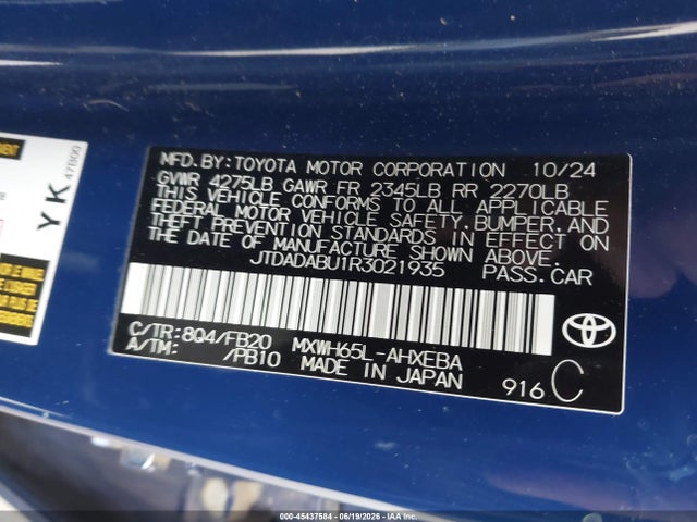Toyota Prius Le Awd-e 2024 JTDADABU1R3021935 Image 9