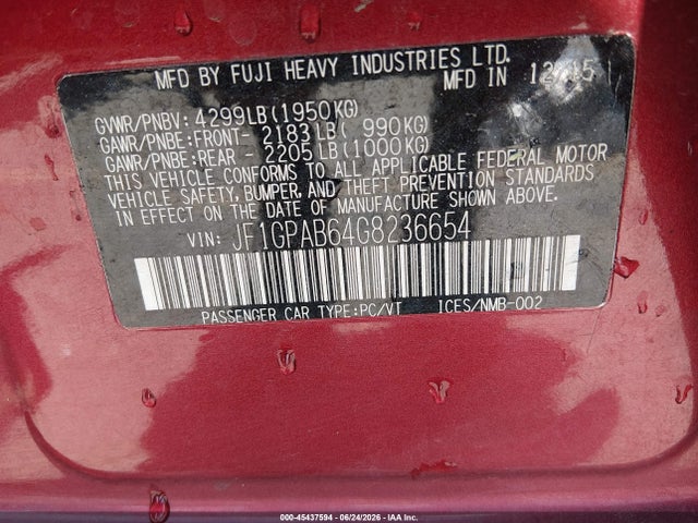 Subaru Impreza 2.0i Premium 2016 JF1GPAB64G8236654 Image 9