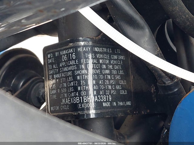 Kawasaki Ex300 B 2017 JKAEX8B18HDA33819 Image 10