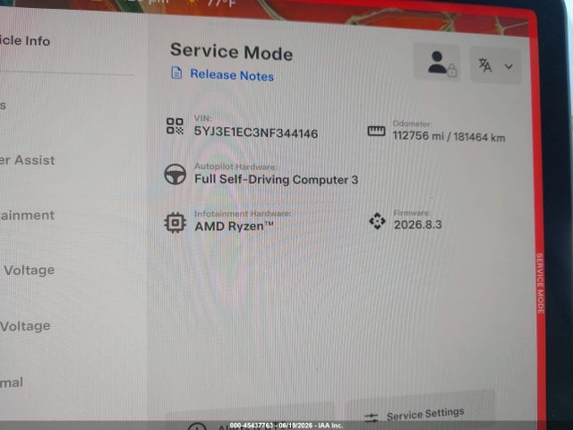 Aukcja sprzedaży 2022 Tesla Model 3 Performance Dual Motor All-wheel Drive, vin: 5YJ3E1EC3NF344146, numer aukcji: 45437763