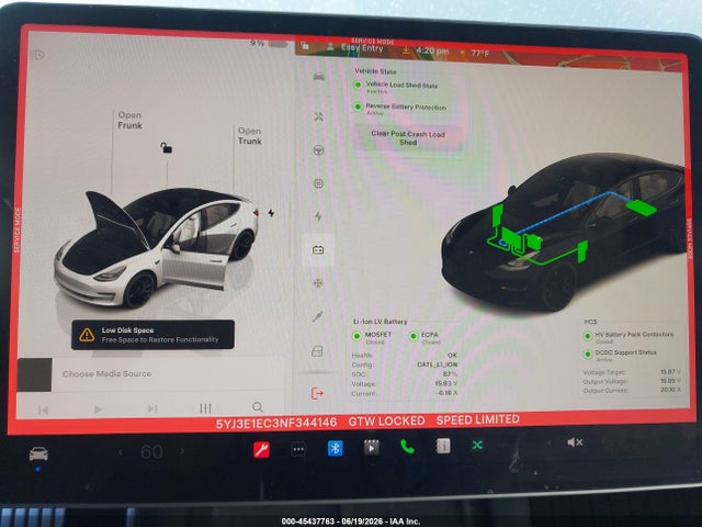 Aukcja sprzedaży 2022 Tesla Model 3 Performance Dual Motor All-wheel Drive, vin: 5YJ3E1EC3NF344146, numer aukcji: 45437763