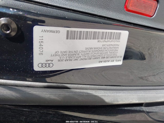 Продажа на аукционе авто 2023 Audi A4 Premium Plus 45 Tfsi S Line Quattro S Tronic, vin: WAUEAAF44PN017106, номер лота: 45437785
