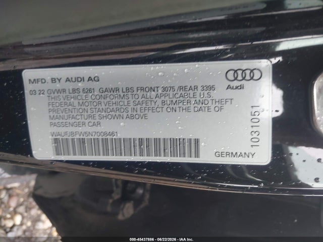 Audi E-tron Gt Premium Plus Quattro 2022 WAUFJBFW5N7008461 Image 9