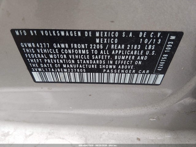3VWL17AJ8EM227805 Volkswagen Jetta 1.8t Sel