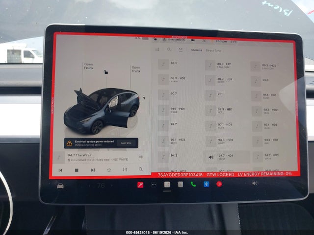45438016 :رقم المزاد ، 7SAYGDED3RF103416 vin ، 2024 Tesla Model Y Long Range Single Motor Rear-wheel Drive/rwd مزاد بيع