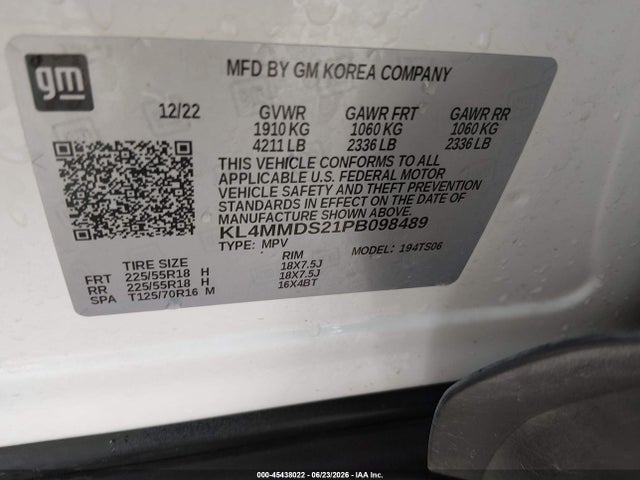 Продаж на аукціоні авто 2023 Buick Encore Gx Select Fwd, vin: KL4MMDS21PB098489, номер лоту: 45438022