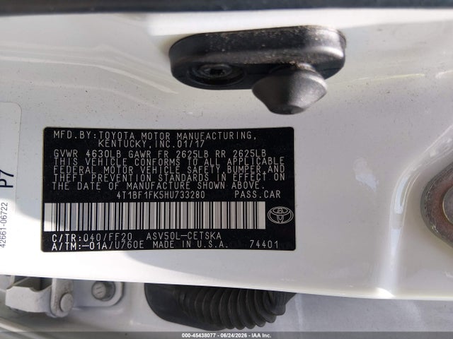 Toyota CAMRY SE 2017 4T1BF1FK5HU733280 Image 9