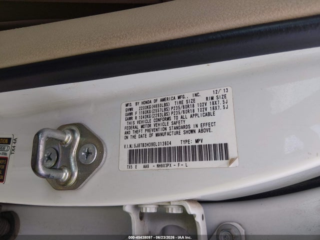 Продаж на аукціоні авто 2014 Acura Rdx, vin: 5J8TB3H39EL013604, номер лоту: 45438097
