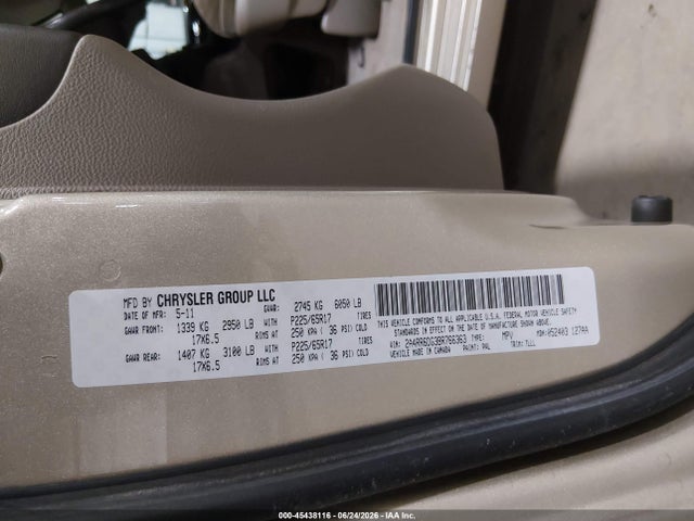 Продажа на аукционе авто 2011 Chrysler Town & Country Limited, vin: 2A4RR6DG3BR766363, номер лота: 45438116