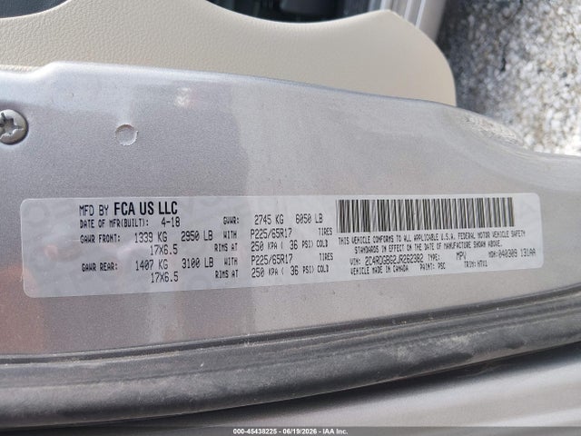 2C4RDGBG2JR262382 Dodge Grand Caravan Se
