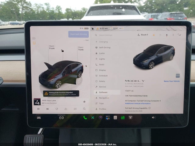 45438406 :رقم المزاد ، 7SAYGDEE1RA273618 vin ، 2024 Tesla Model Y Long Range Dual Motor All-wheel Drive مزاد بيع