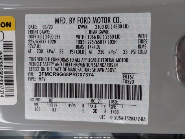 3FMCR9G68PRD07374 Ford Bronco Sport Heritage