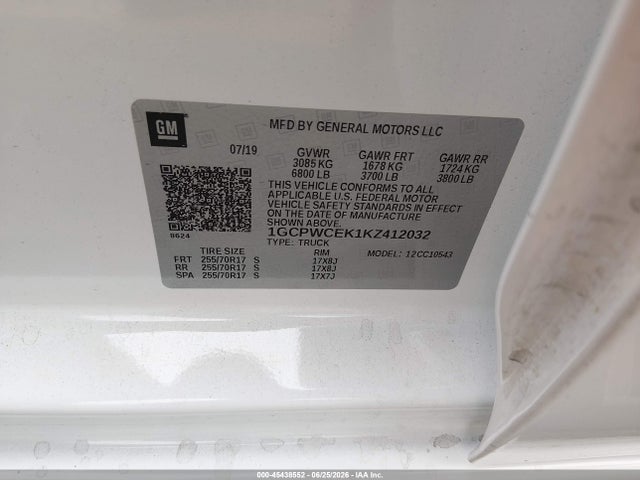 Chevrolet Silverado 1500 Lt 2019 1GCPWCEK1KZ412032 Image 9