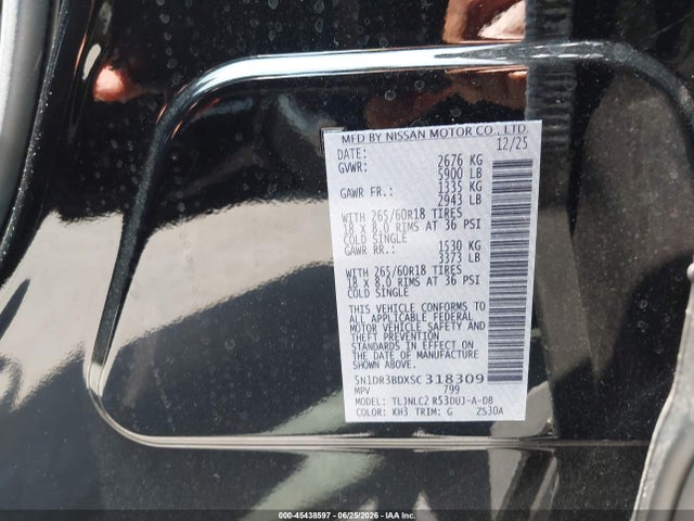 5N1DR3BDXSC318309 Nissan Pathfinder Rock Creek 4wd