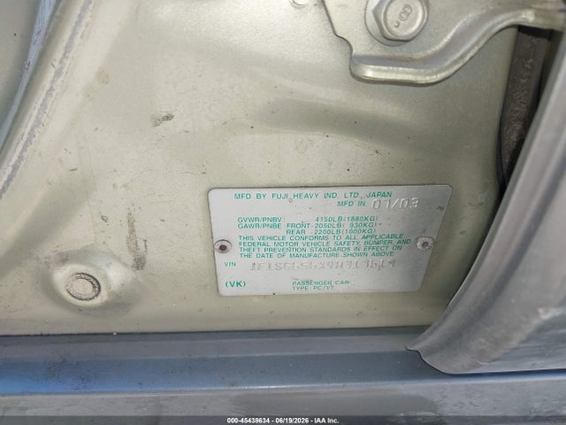 45438634 :رقم المزاد ، JF1SG656X4H717619 vin ، 2004 Subaru Forester 2.5xs مزاد بيع