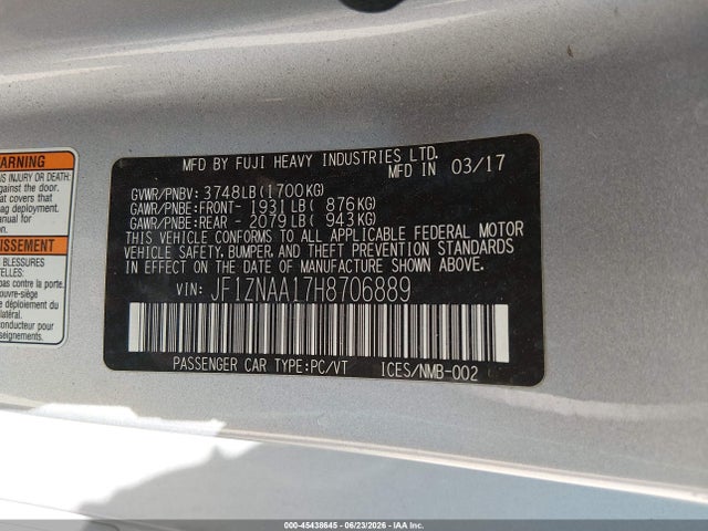 Toyota 86 2017 JF1ZNAA17H8706889 Image 9