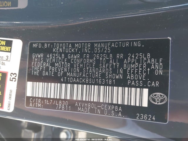 Toyota CAMRY XSE 2025 4T1DAACK8SU163181 Image 9