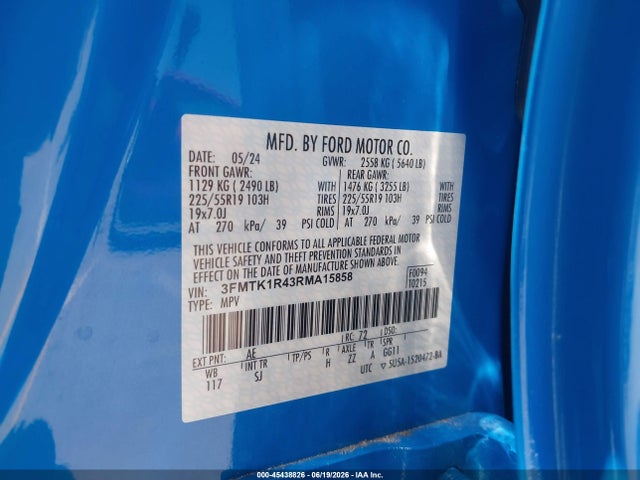Ford Mustang Mach-e Select 2024 3FMTK1R43RMA15858 Image 9