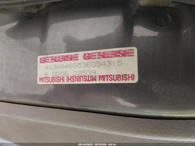 Продажа на аукционе авто 2003 Mitsubishi Galant Es/ls, vin: 4A3AA46G53E054315, номер лота: 45438832