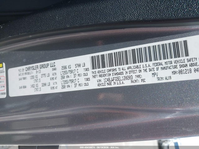 1C4BJWFG5EL120203 Jeep Wrangler Unlimited Rubicon
