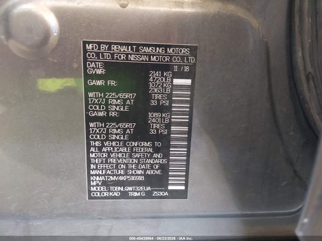 Nissan ROGUE SV 2019 KNMAT2MV4KP516918 Image 9