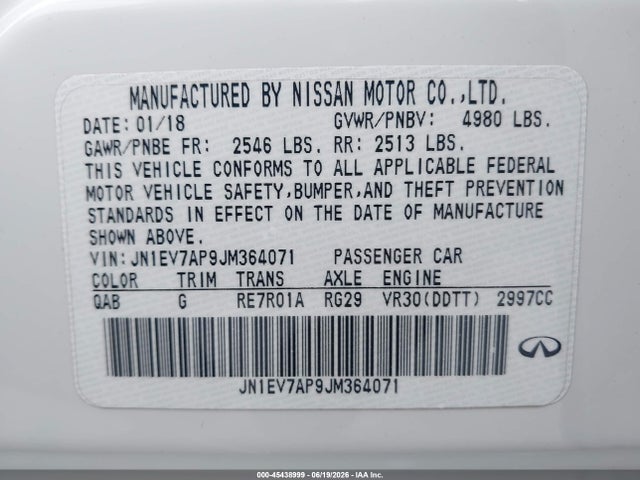 JN1EV7AP9JM364071 Infiniti Q50 3.0t Sport
