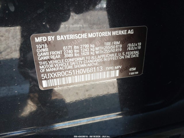 5UXKR0C51H0V68113 BMW X5 Xdrive35i