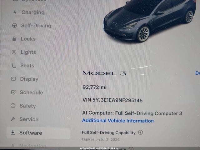 Tesla Model 3 Rear-wheel Drive 2022 5YJ3E1EA9NF295145 Image 16