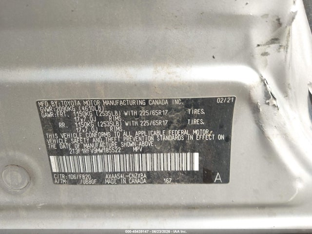 Toyota RAV4 LE 2021 2T3F1RFV9MW185522 Image 9