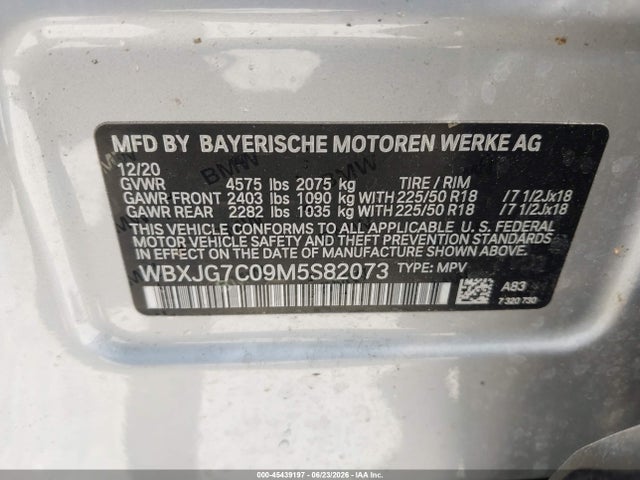 WBXJG7C09M5S82073 BMW X1 Sdrive28i