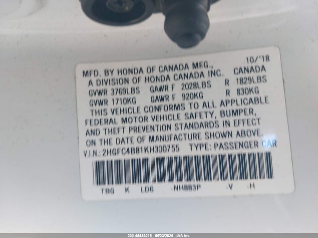 Honda Civic Sport 2019 2HGFC4B81KH300755 Image 9