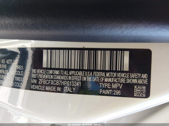 ZFBCFXCB7HP613241 Fiat 500x Trekking Fwd