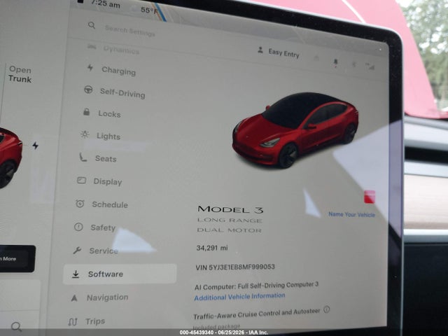 Продаж на аукціоні авто 2021 Tesla Model 3 Long Range, vin: 5YJ3E1EB8MF999053, номер лоту: 45439340