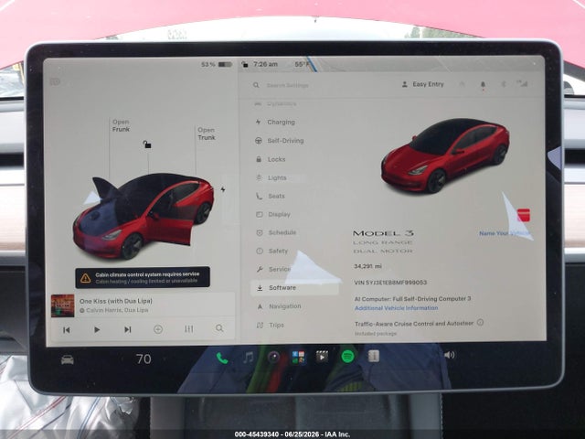 Продаж на аукціоні авто 2021 Tesla Model 3 Long Range, vin: 5YJ3E1EB8MF999053, номер лоту: 45439340