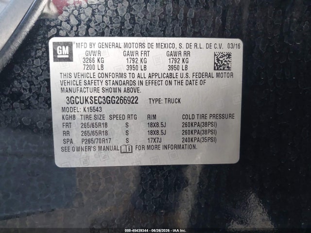 Chevrolet Silverado 1500 Ltz 2016 3GCUKSEC3GG266922 Image 9