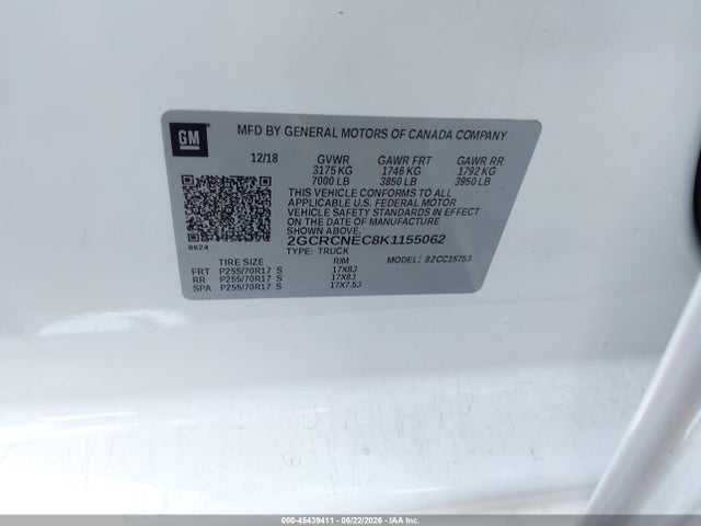 2GCRCNEC8K1155062 Chevrolet Silverado 1500 Ld Wt