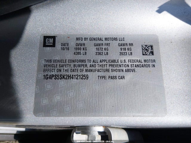 Buick Verano Leather Group 2017 1G4PS5SK2H4121259 Image 9