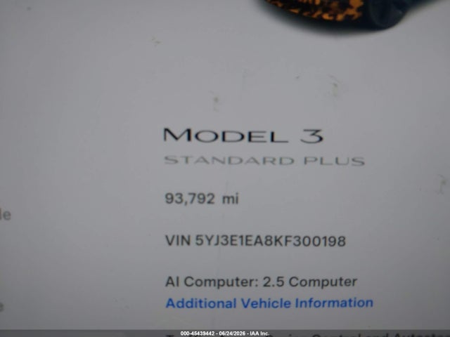 Tesla Model 3 Long Range/mid Range/standard Range/standard Range Plus 2019 5YJ3E1EA8KF300198 Image 7