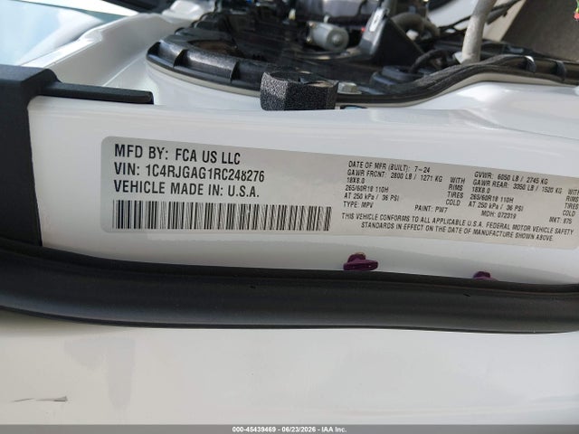 Продажа на аукционе авто 2024 Jeep Grand Cherokee Altitude 4x2, vin: 1C4RJGAG1RC248276, номер лота: 45439469