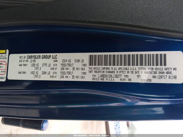 2010 Jeep Wrangler Unlimited Sport მანქანა იყიდება აუქციონზე, vin: 1J4BB3H12AL138277, აუქციონის ნომერი: 45439552
