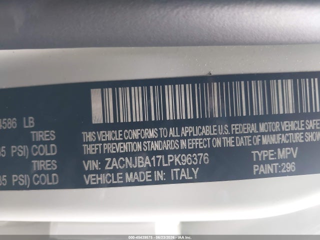 ZACNJBA17LPK96376 Jeep Renegade Sport 4x4