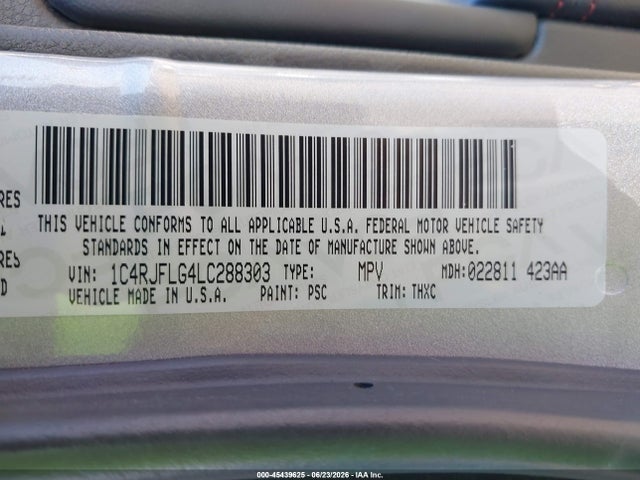 1C4RJFLG4LC288303 Jeep Grand Cherokee Trailhawk 4x4