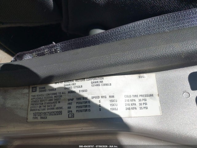 Продажа на аукционе авто 2005 Gmc Canyon Sle, vin: 1GTDS196758252099, номер лота: 45439707